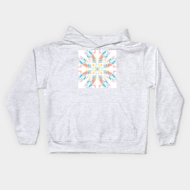 Abstract Floral Design Kids Hoodie by Hermanitas Design